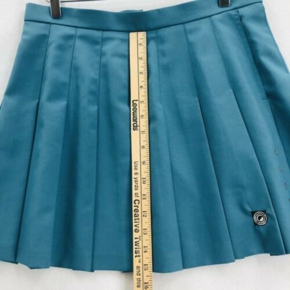 Vintage Jamie Sadock Sz 14 Pleated Mini Skirt Teal Tennis Athletic Studs Taiwan - Picture 7 of 9
